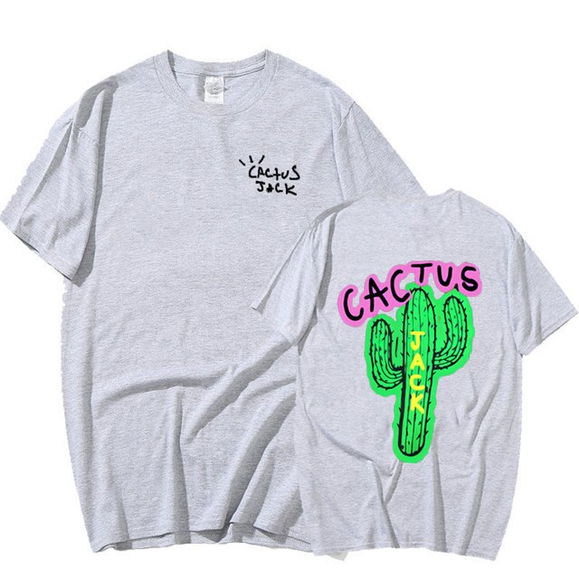 Fashionable Cactus Printed Couple Harajuku T-Shirts