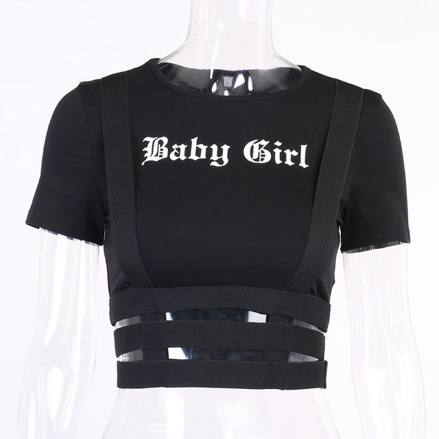 Flirty & Fashionable: Crop Top O-Neck T-Shirt For Female