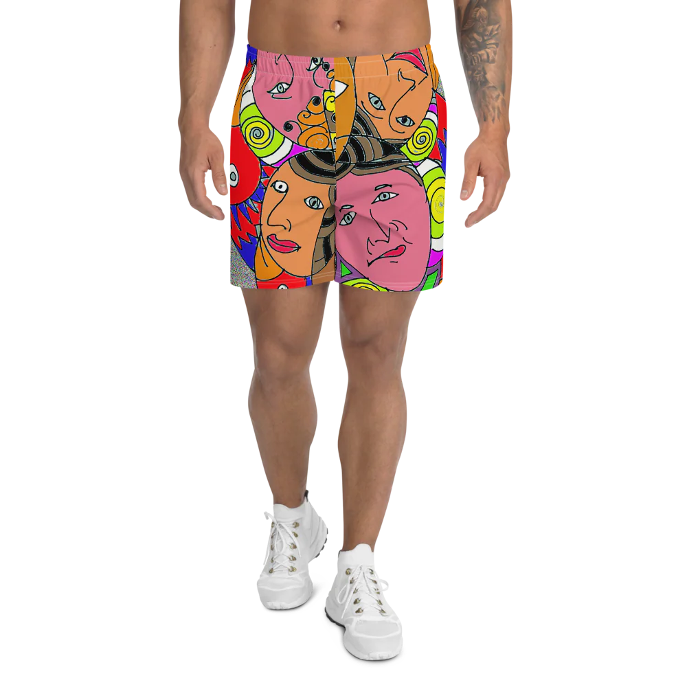 Print Unisex Athletic Long Shorts