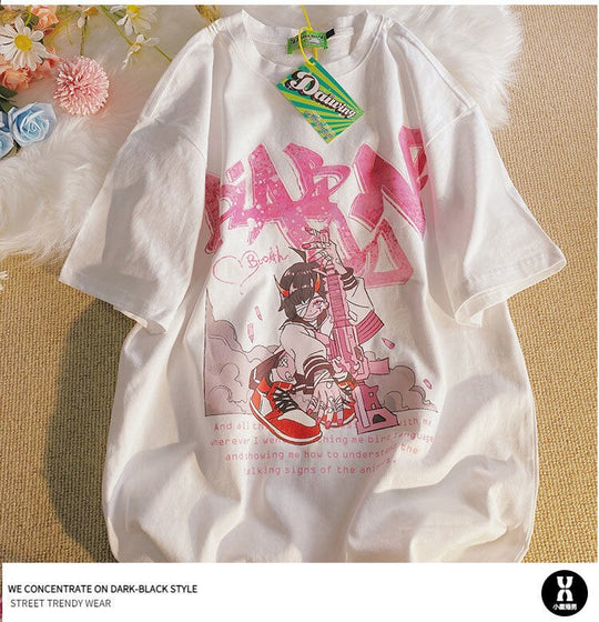 Fashionable Japanese's JK Girl Anime Graphic T Shirts