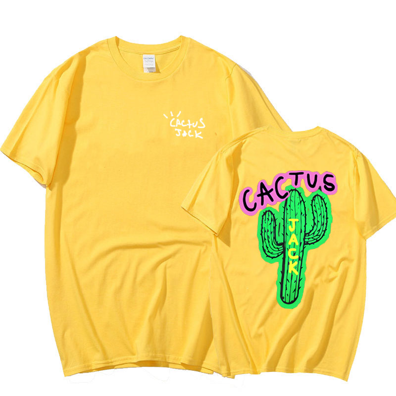 Fashionable Cactus Printed Couple Harajuku T-Shirts