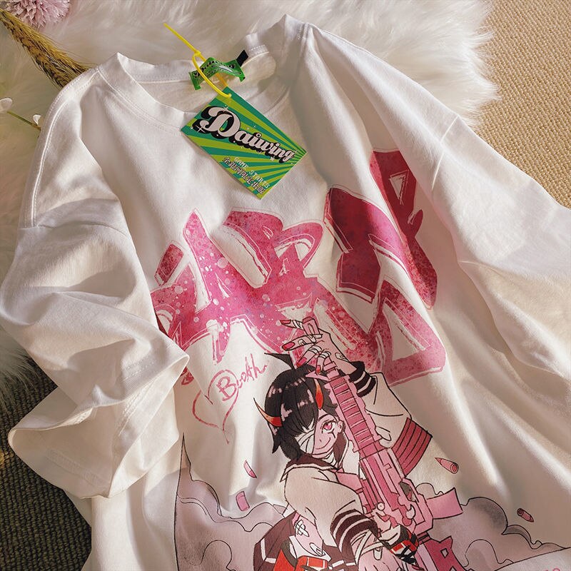 Fashionable Japanese's JK Girl Anime Graphic T Shirts